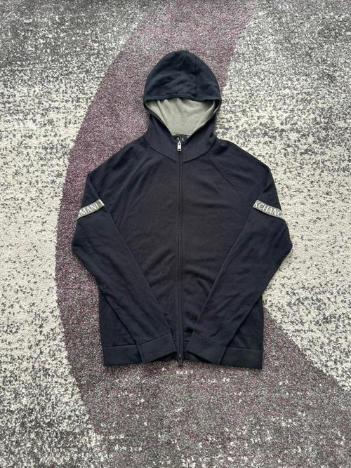 Armani Exchange Zip Hoodie – Logo Sleeve Tape, Slim Fit