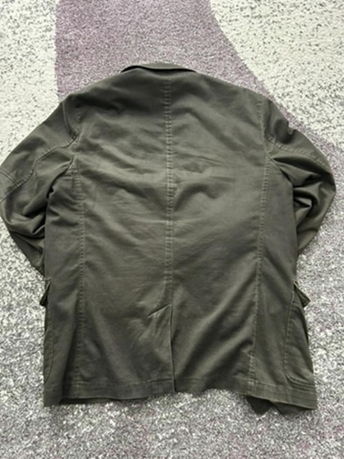 STONES Men's Olive Green Quilted Lined Blazer Jacket