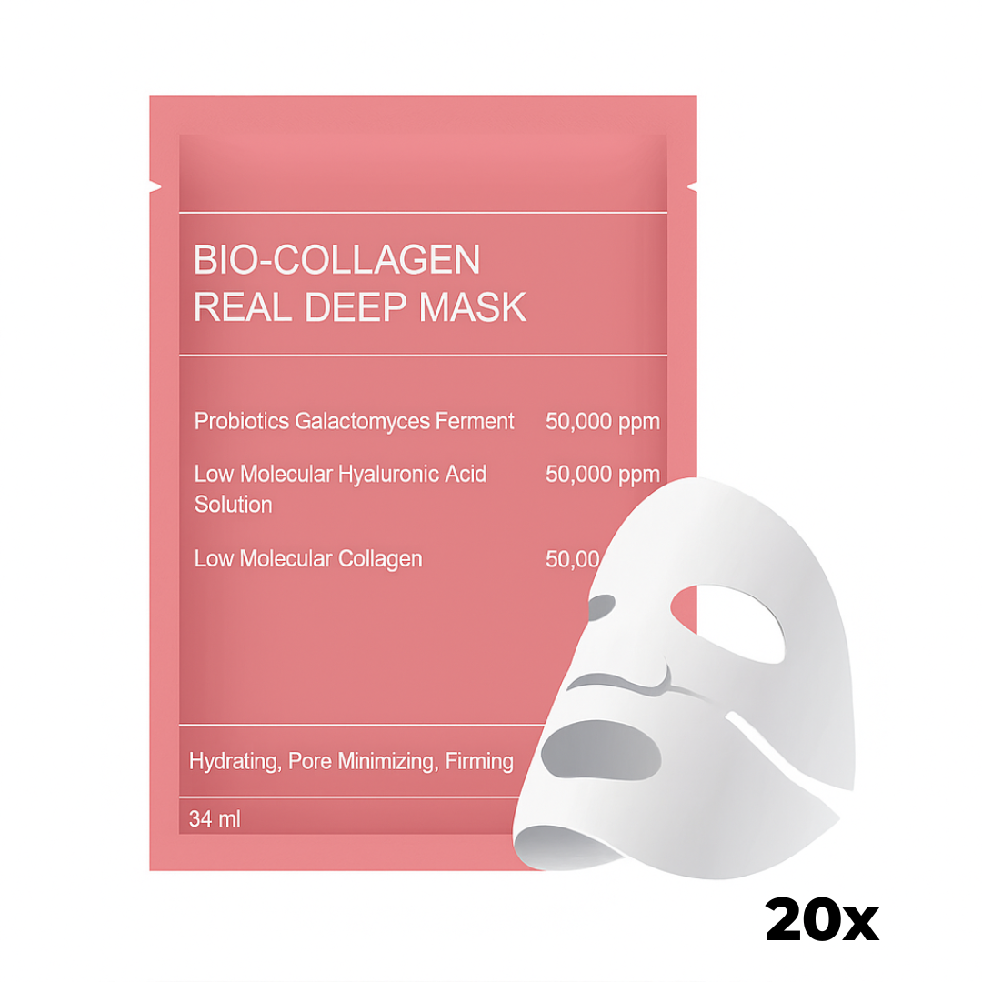Bio Collagen Face Mask - Deep Hydration, Pore Shrink & Brightening Power!