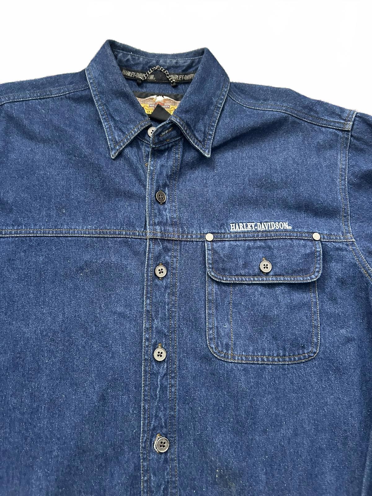 Vintage Harley-Davidson Denim Button-Up Shirt