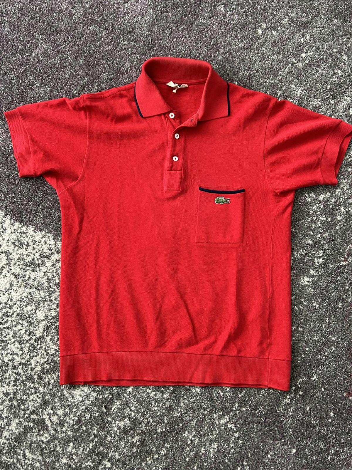 Lacoste Red Polo Shirt with Chest Pocket