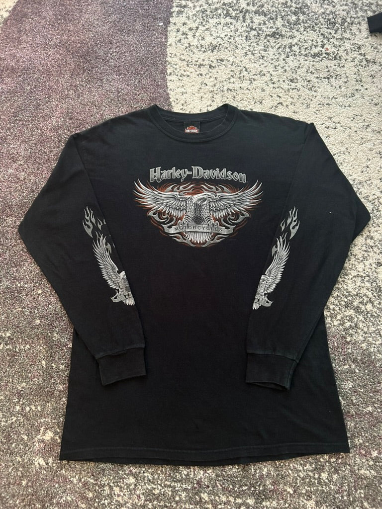 Harley-Davidson Long Sleeve Tee - Black Eagle Design