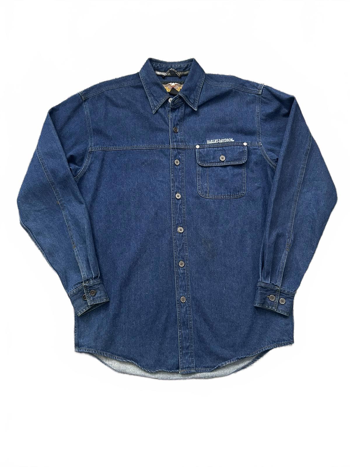 Vintage Harley-Davidson Denim Button-Up Shirt
