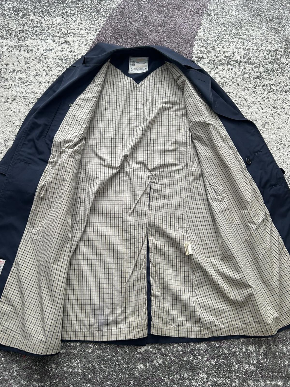 London Fog Men's Navy Blue Trench Coat Size 42R