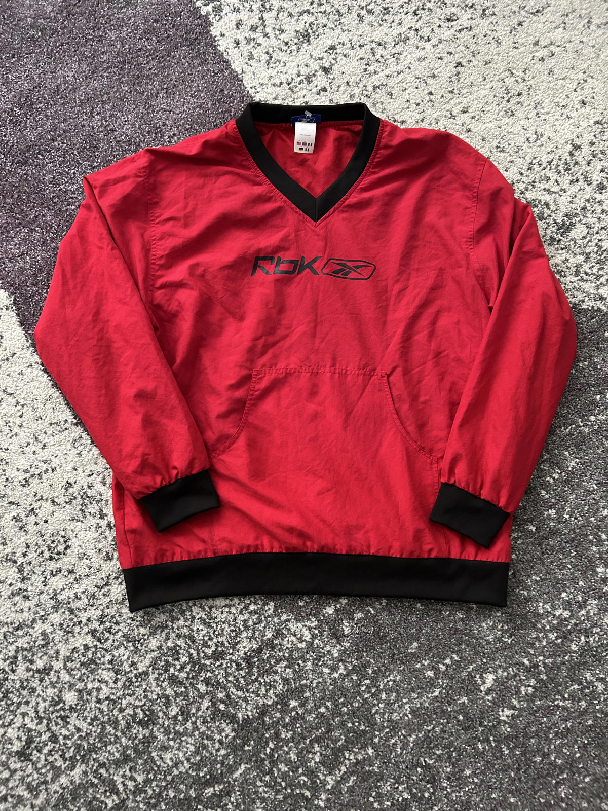 Y2K Reebok (RBK) Red Windbreaker Pullover