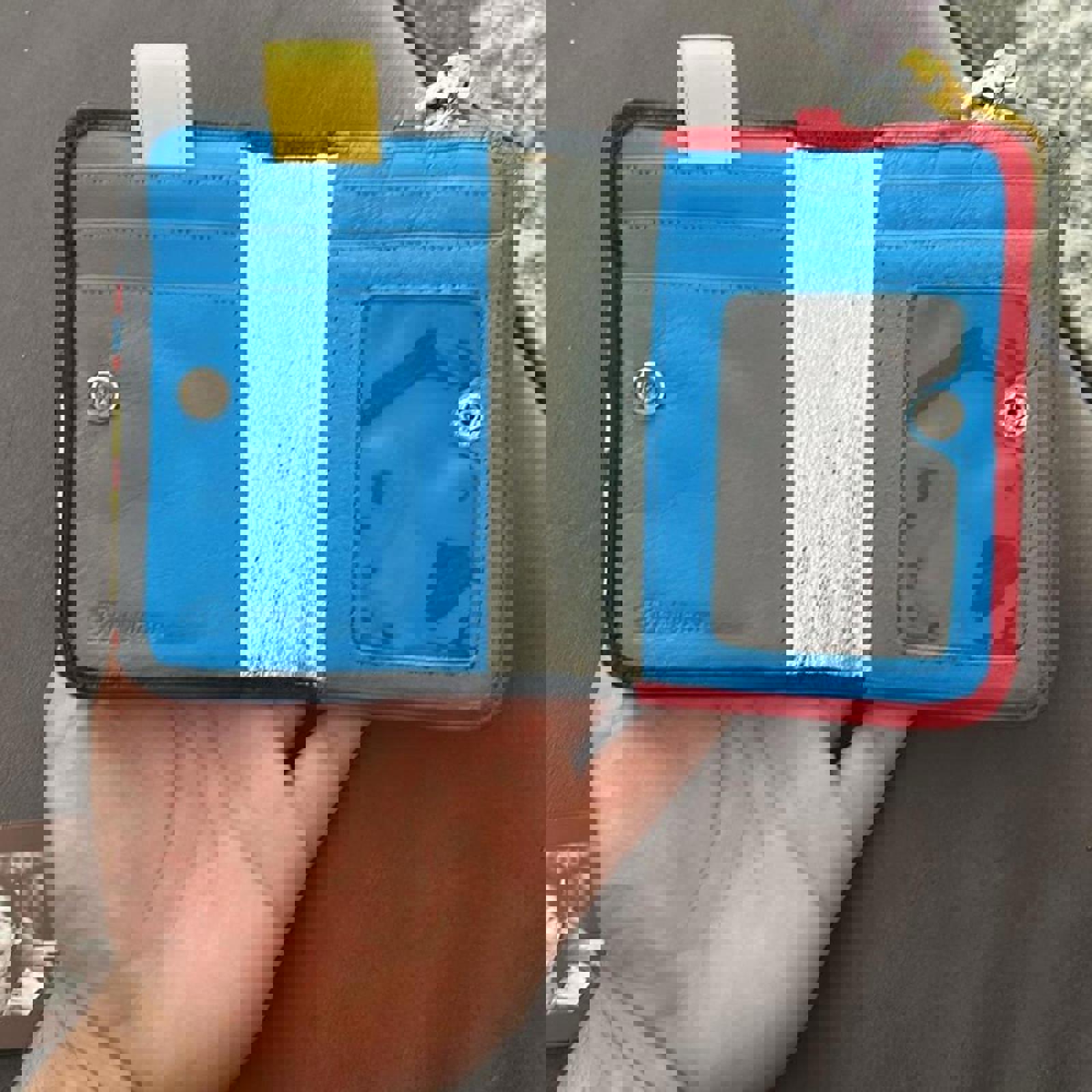 Colorful Leather Wallet with Wrist Strap