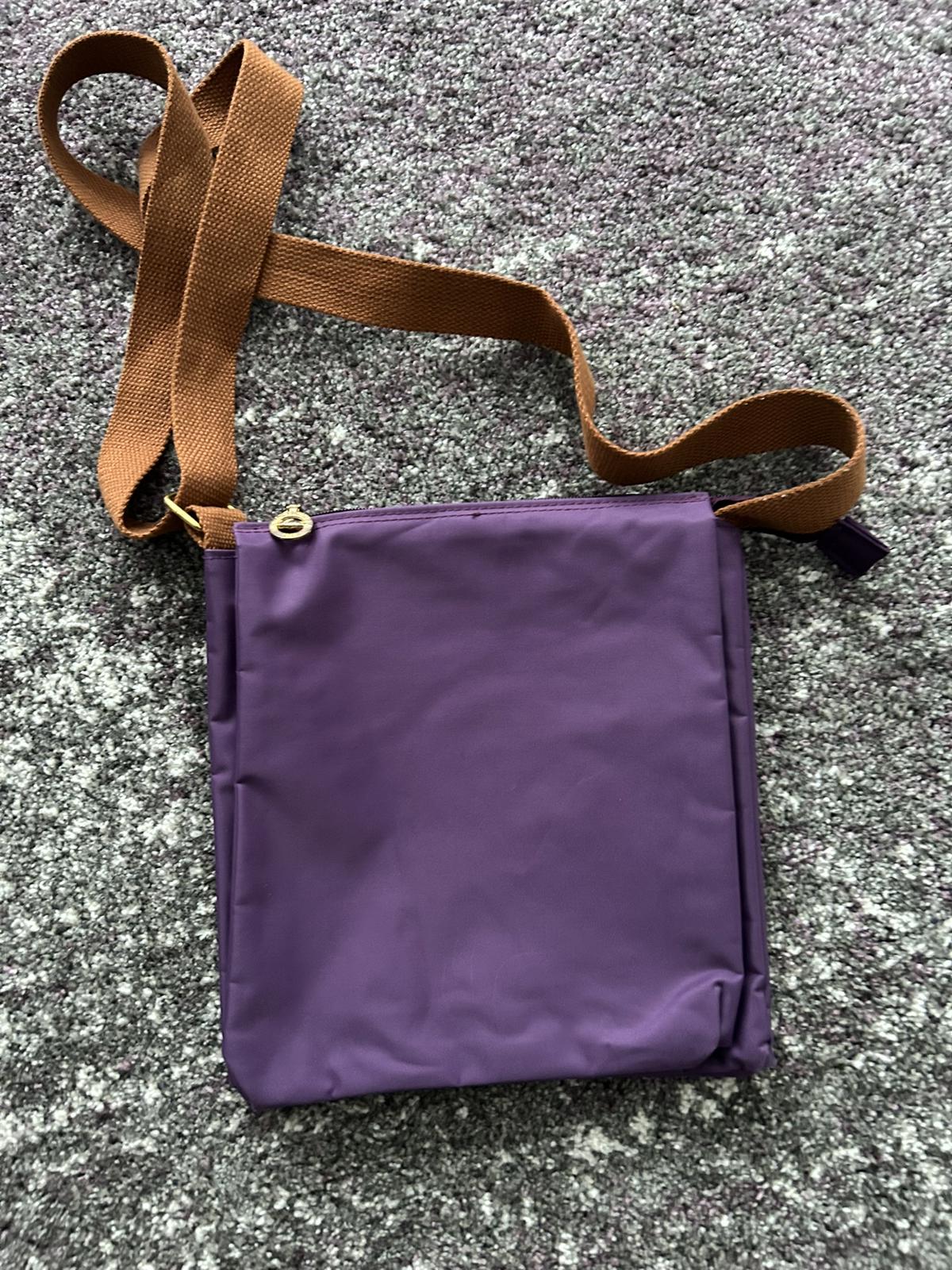 Vintage Longchamp Nylon Crossbody Bag – Purple