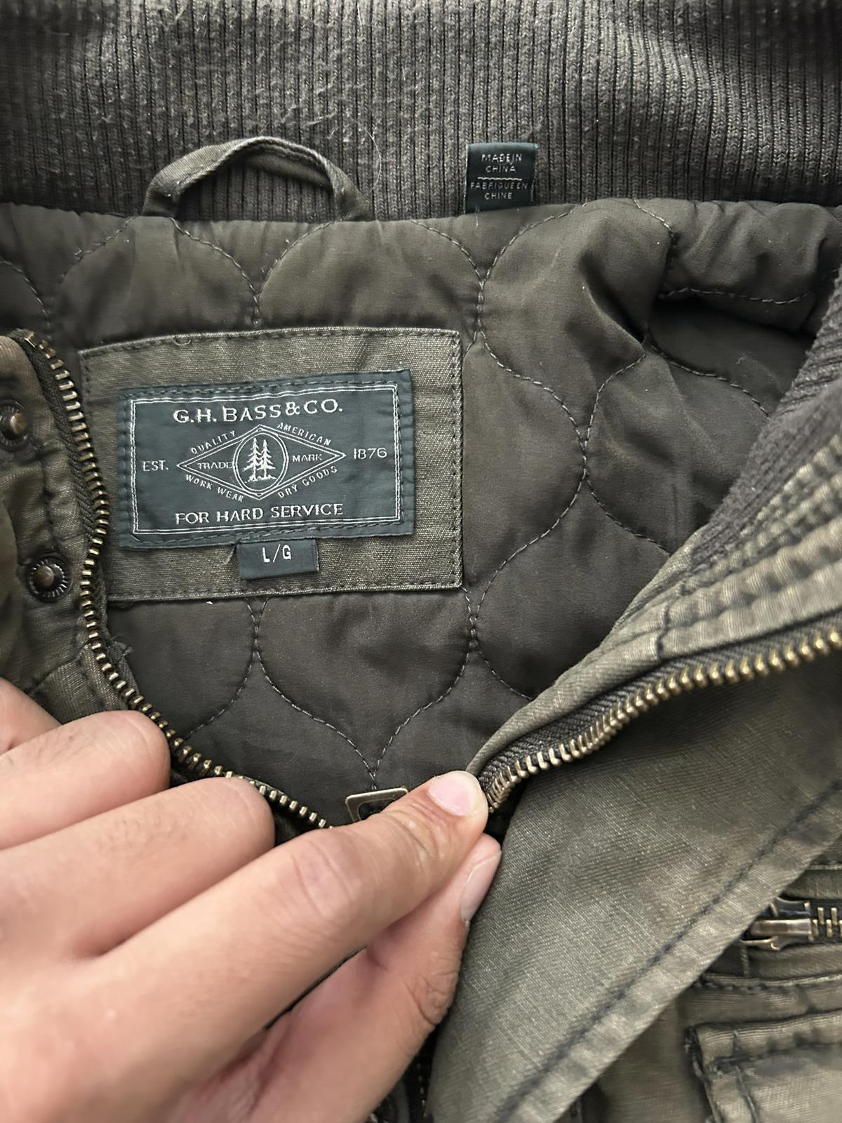 G.H. Bass & Co. Men's Olive Green Utility Jacket L/G