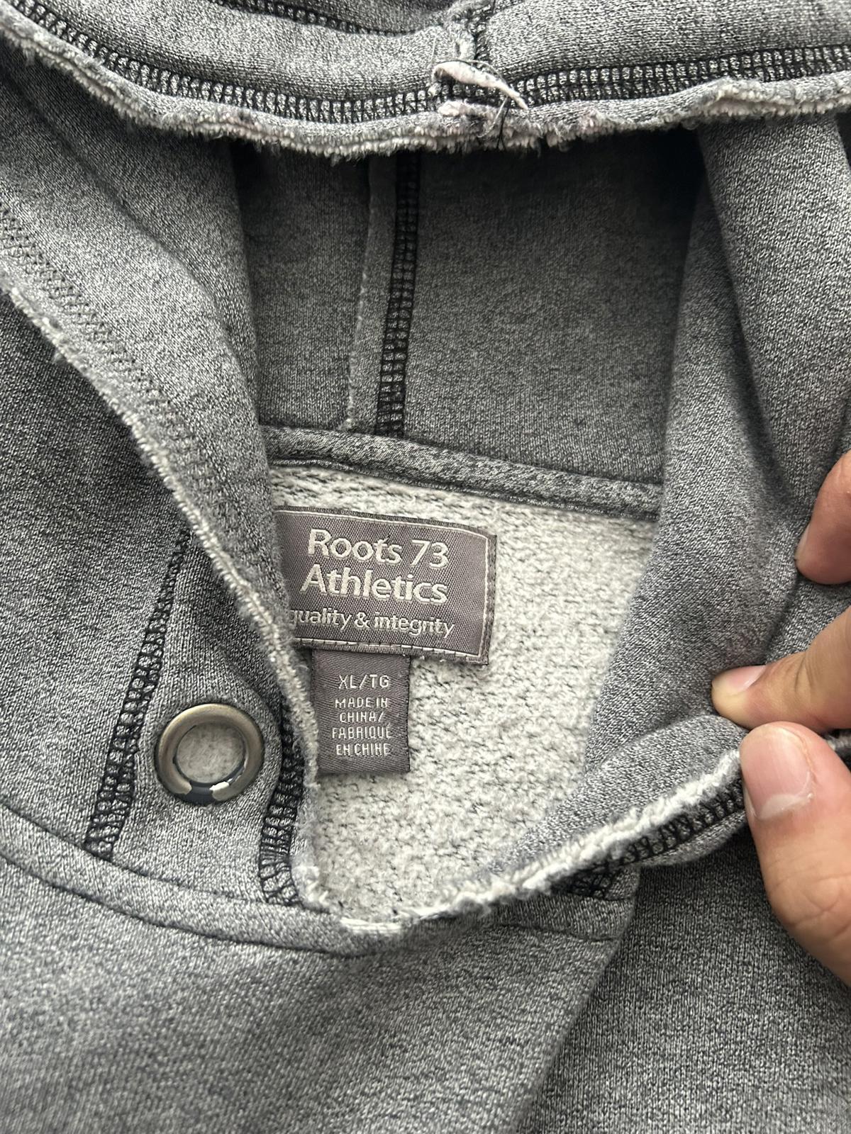 Roots Gothic Logo Hoodie – Distressed Grey Pullover