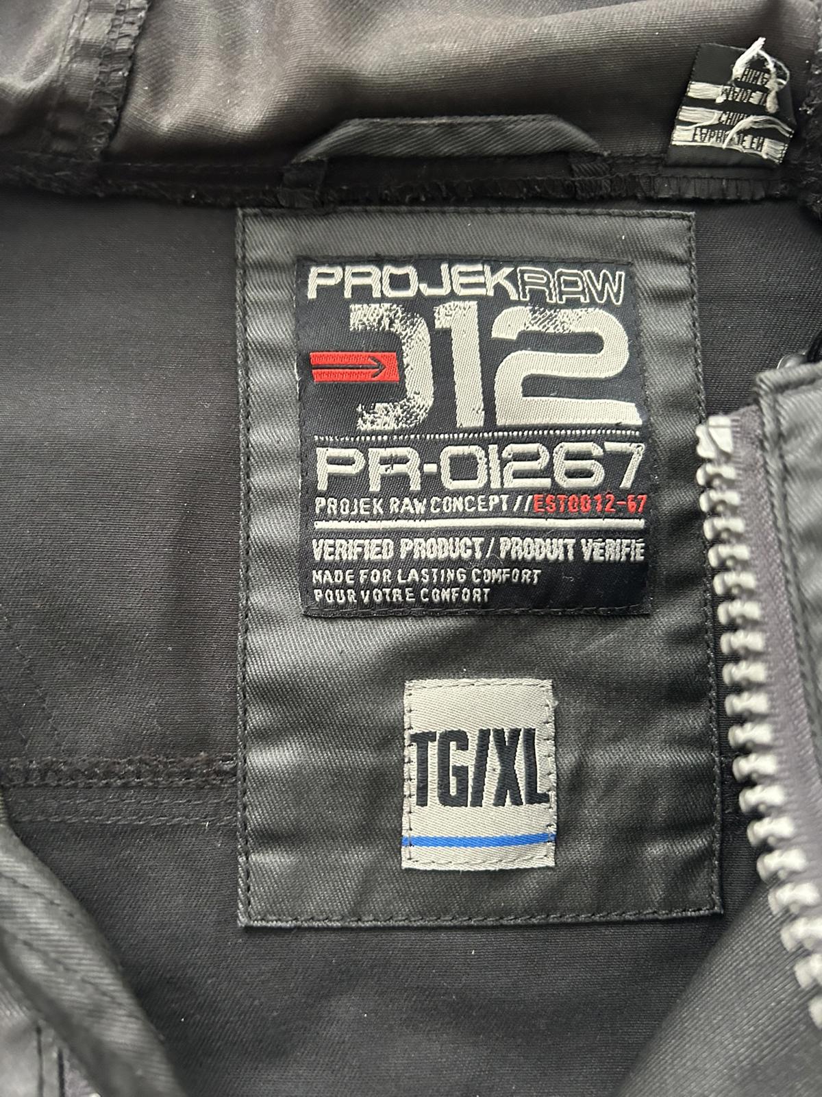 Men's Black Leather Hooded Jacket by Projek Raw