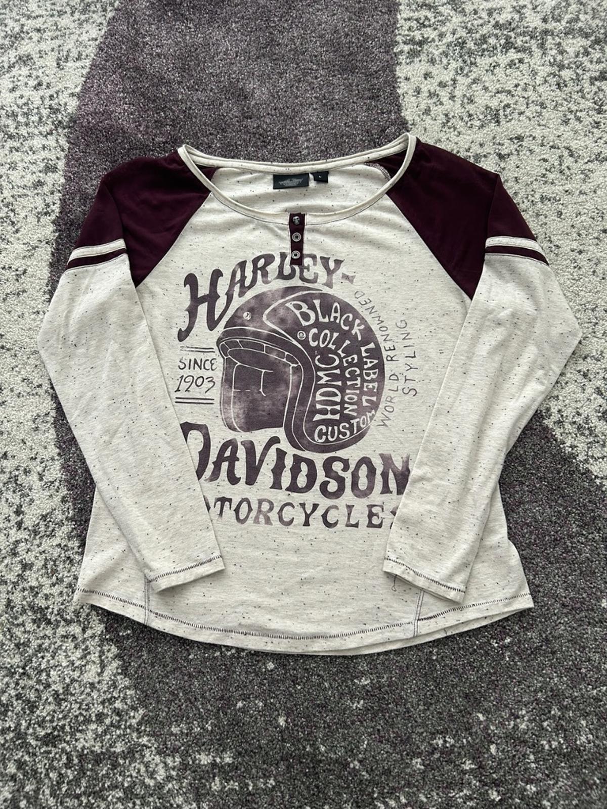 Harley-Davidson Women's Raglan Henley Long Sleeve