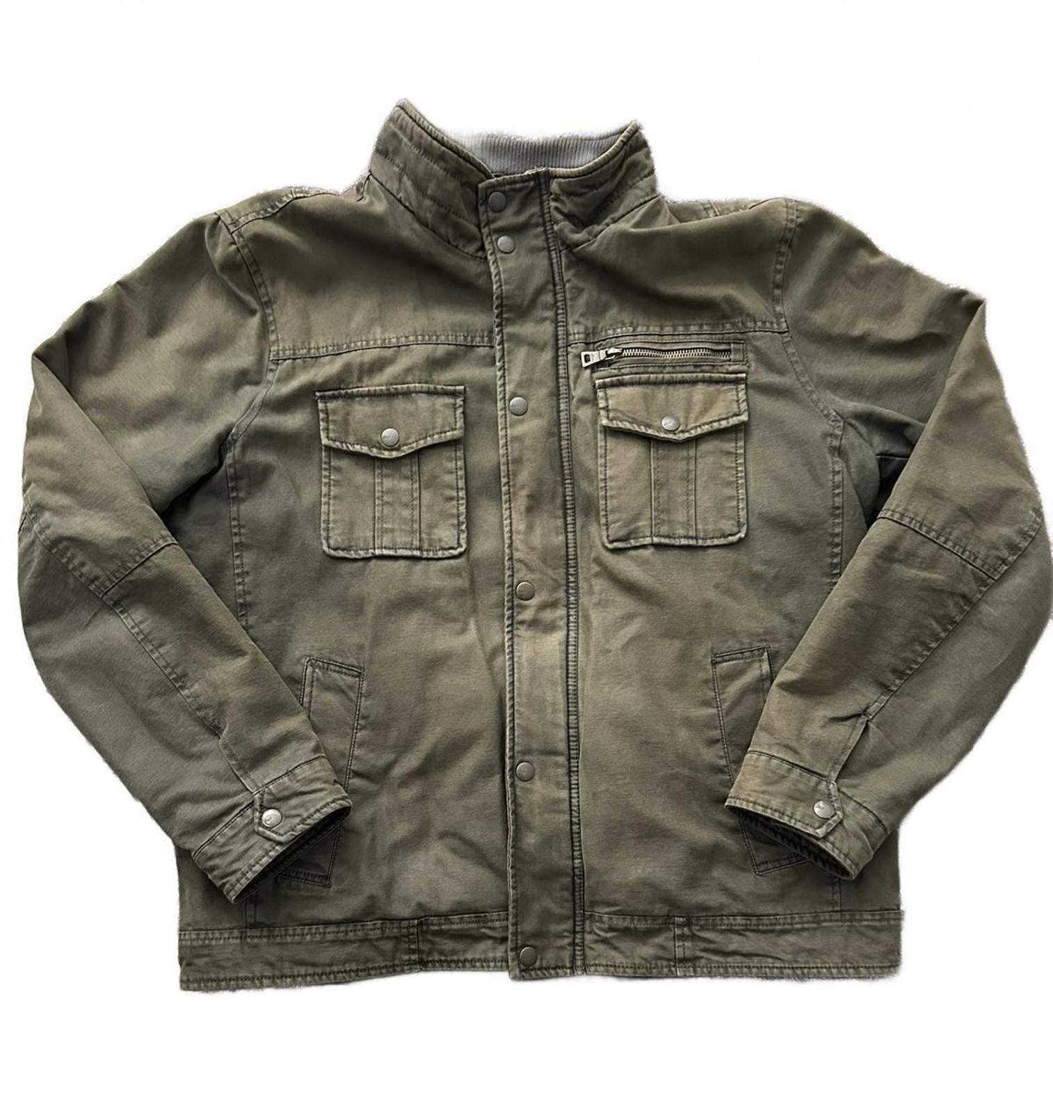 G.H. Bass & Co. Men's Olive Green Utility Jacket L/G