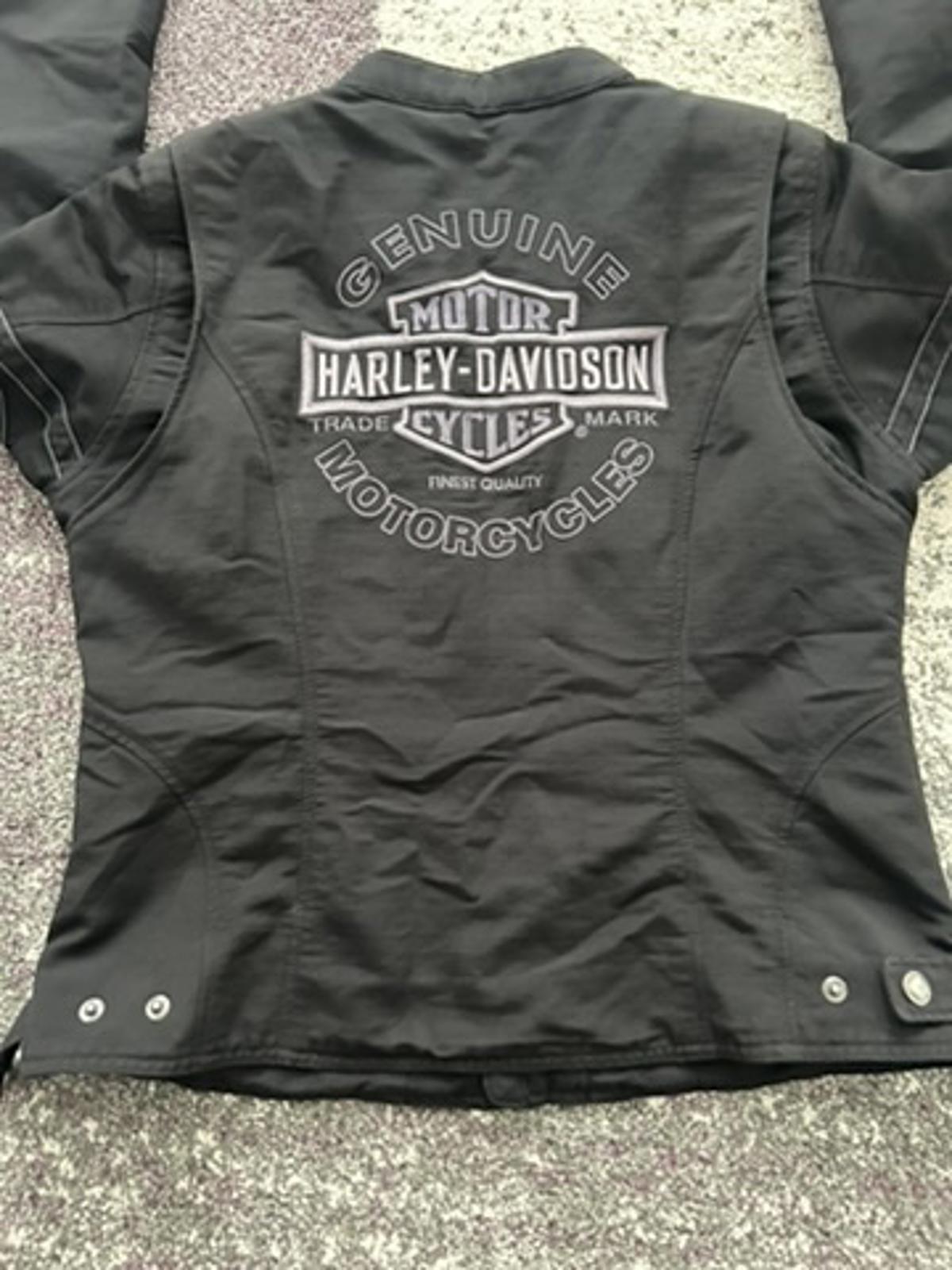 Black Harley-Davidson Riding Jacket with Embroidered Logos