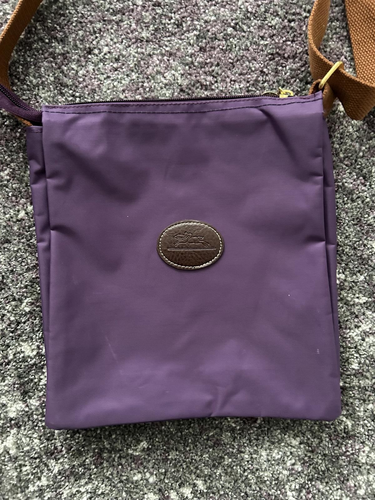 Vintage Longchamp Nylon Crossbody Bag – Purple