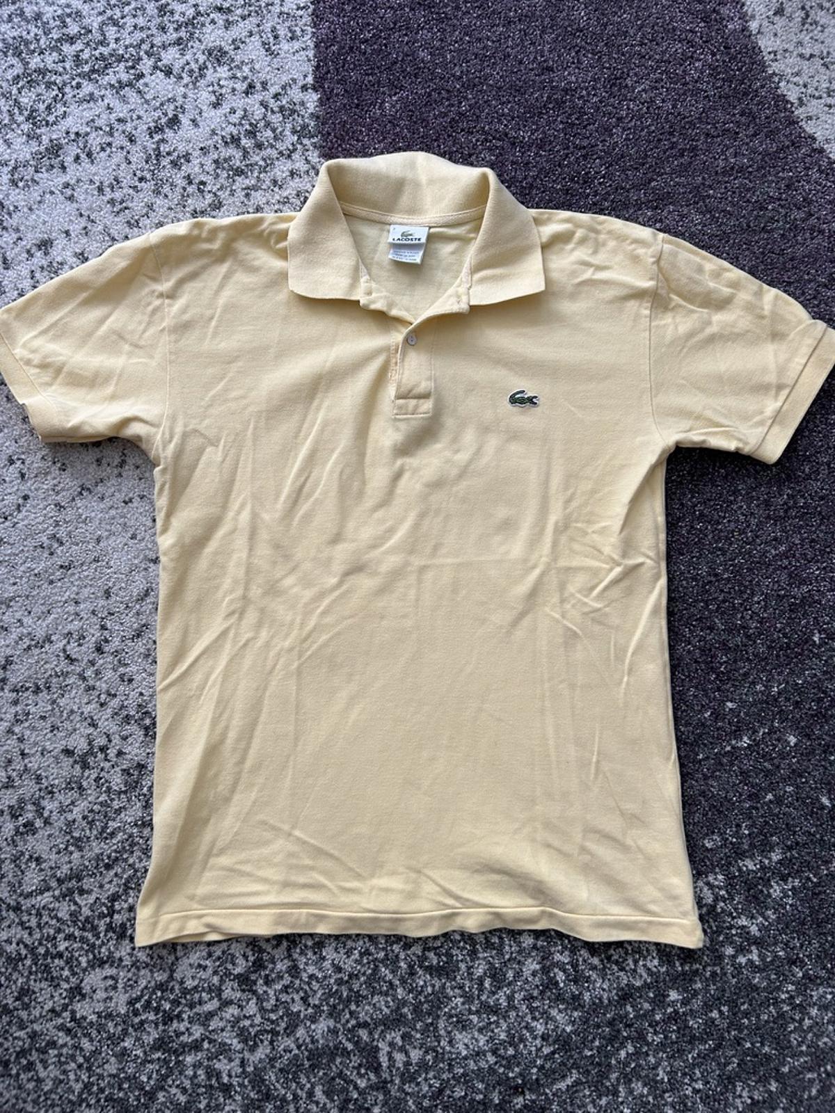 Lacoste Men's Yellow Polo Shirt - Size 7 (XL)
