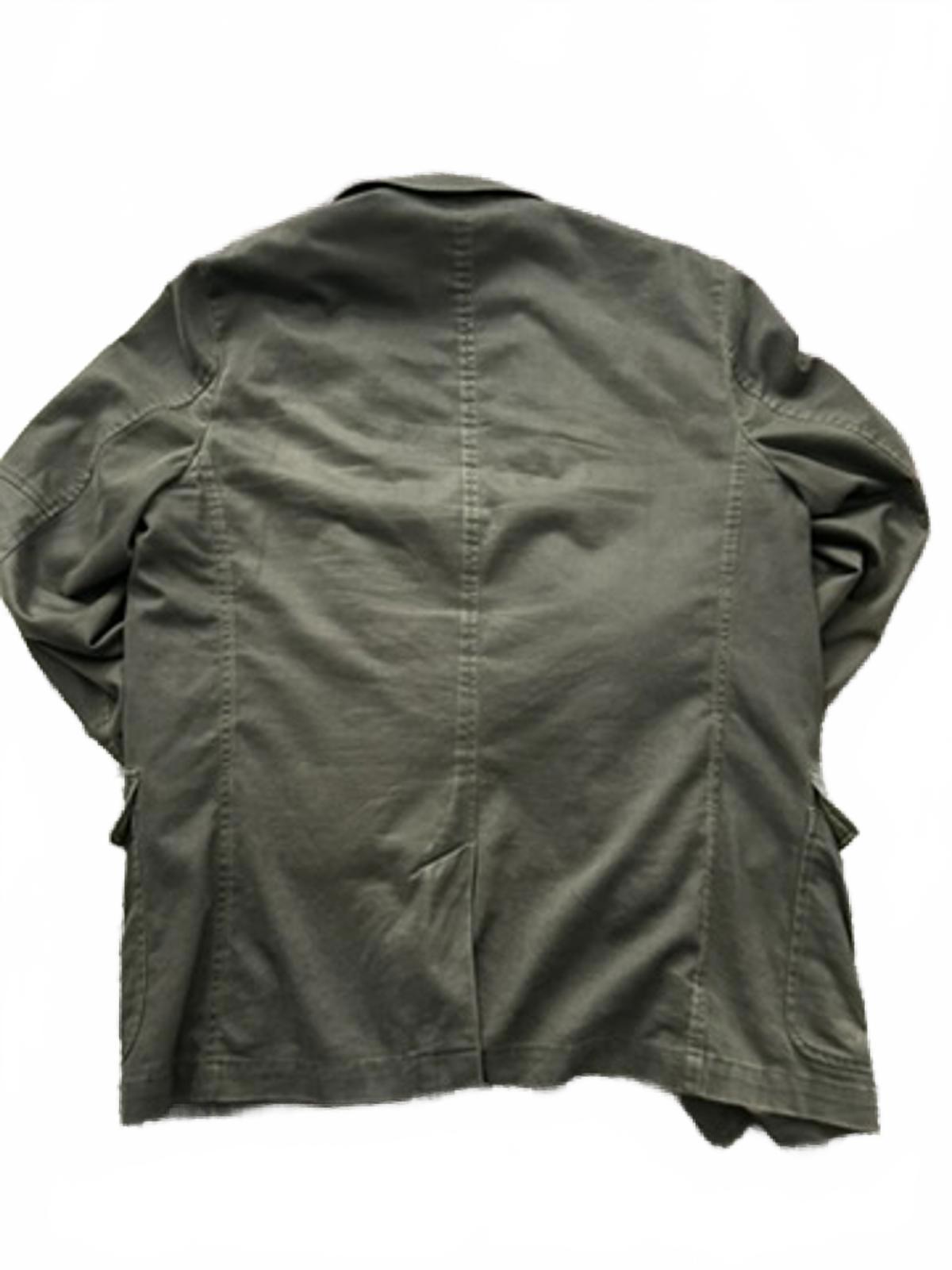 STONES Men's Olive Green Quilted Lined Blazer Jacket