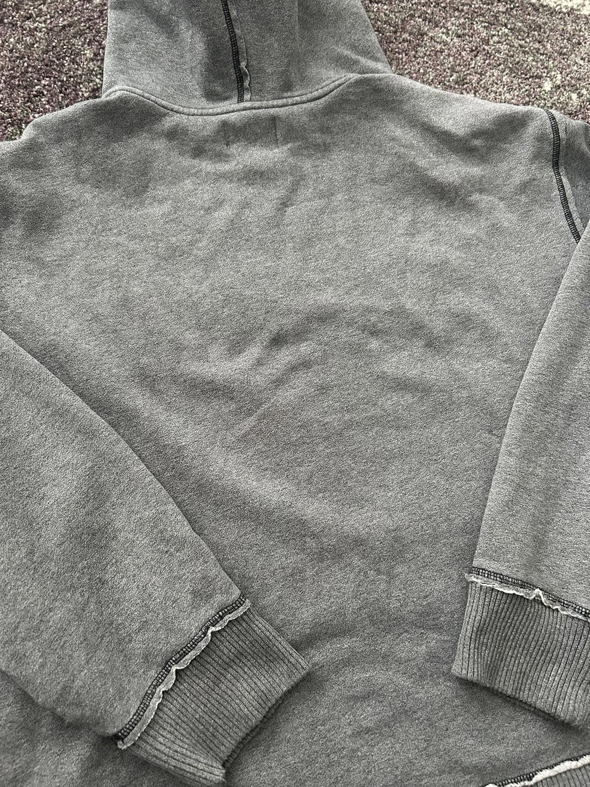 Roots Gothic Logo Hoodie – Distressed Grey Pullover