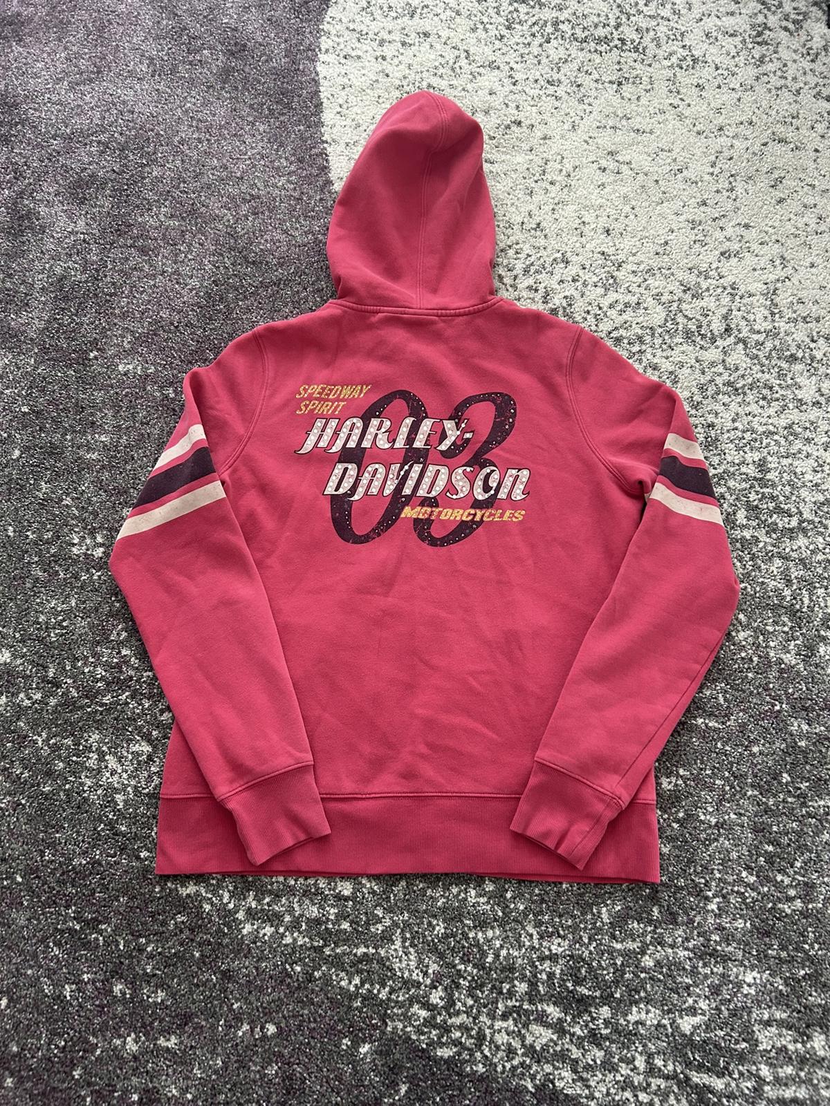 Harley-Davidson Women's Pink Zip-Up Hoodie Sweatshirt