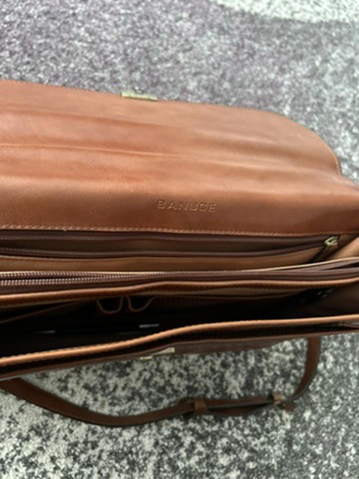 Banuce Leather Briefcase Crossbody