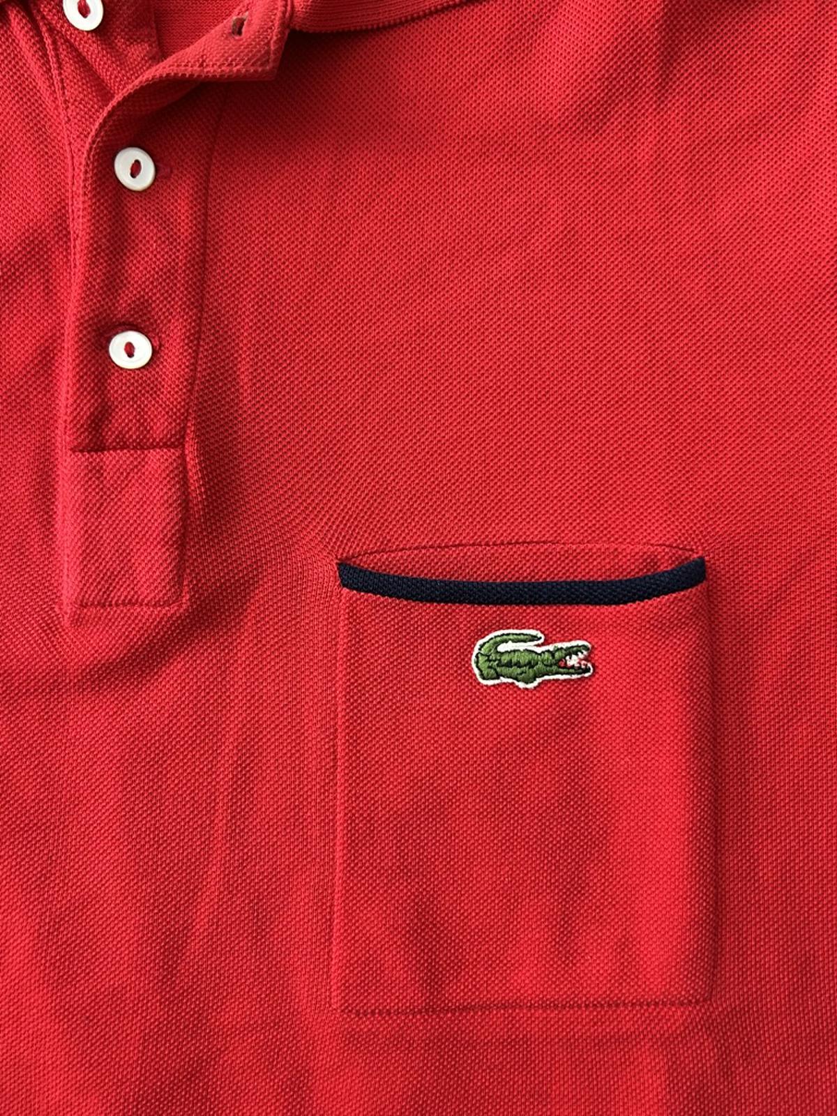 Lacoste Red Polo Shirt with Chest Pocket
