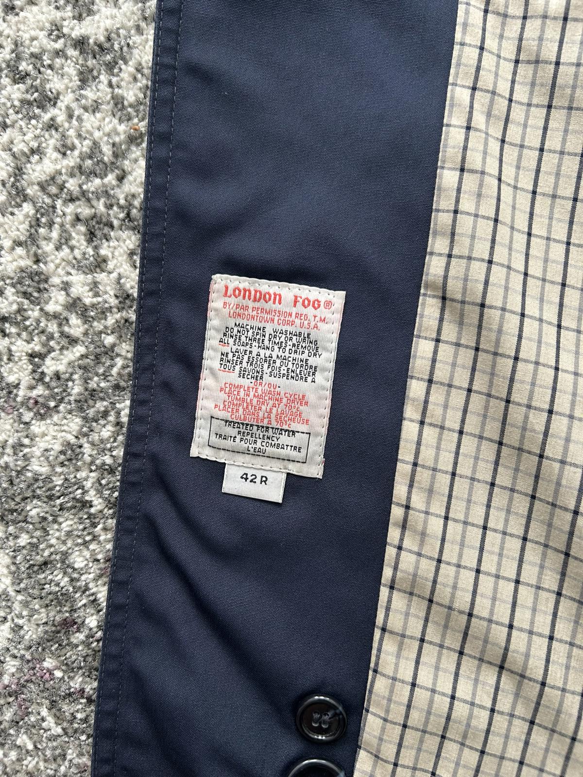 London Fog Men's Navy Blue Trench Coat Size 42R