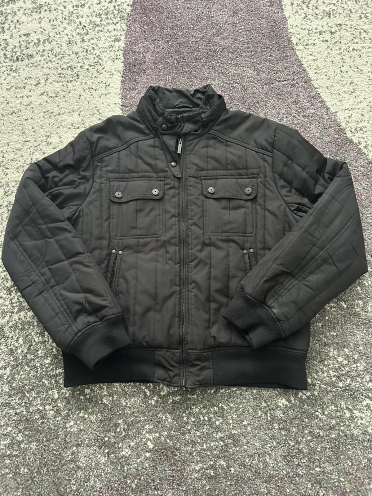 Men's Marc Ecko Cut & Sew Black Quilted Jacket