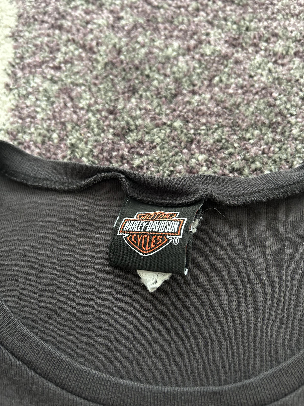 Harley-Davidson Peace Love Bar & Shield Rhinestone Tee